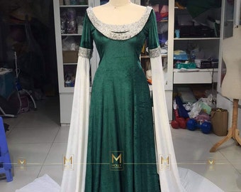 Arwen green dress - Arwen green cosplay - Arwen cosplay outfit