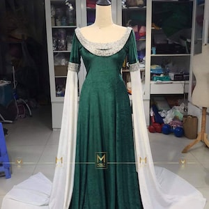 Arwen green dress - Arwen green cosplay - Arwen cosplay outfit