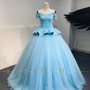 Brandy Cinderella Costume in Blue Verison - Cinderella Dress - Cinderella Cosplay