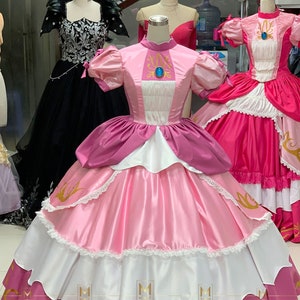 Princess Peach Version Lighter Color- Princess Costume - Mario Game - Game Costume - Princess Peach