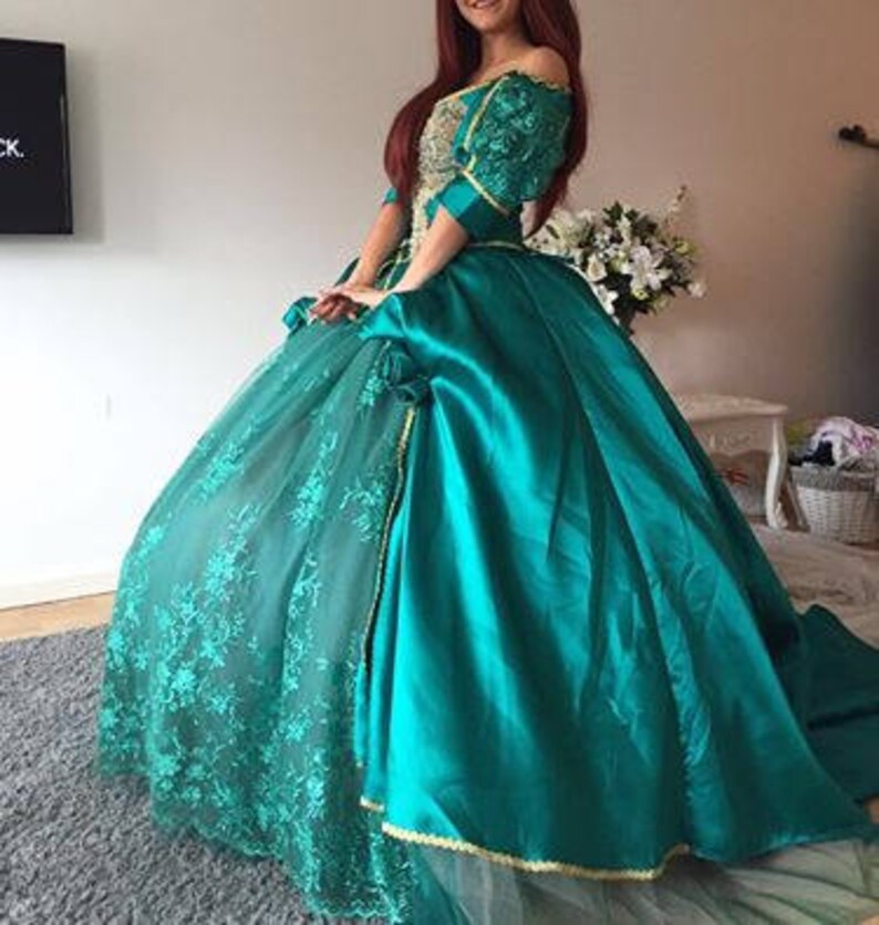 Ariel Green costume Adult Ariel Green Disney Princess | Etsy