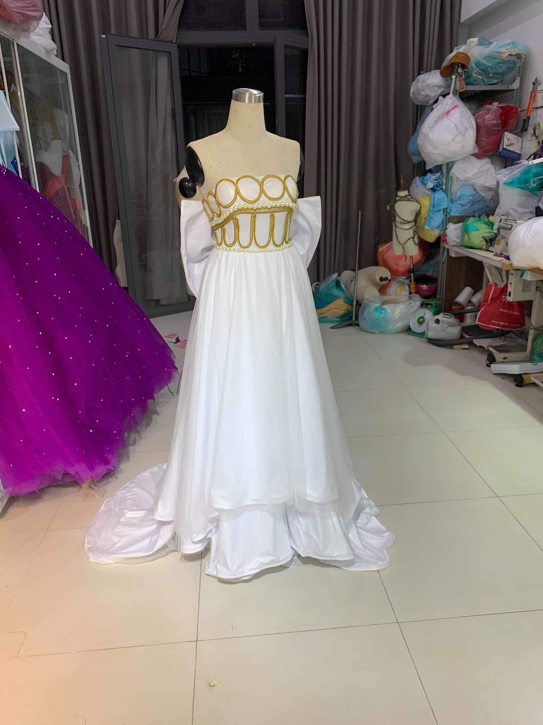 prom dress strapless blue Mermaid Strapless Lace Prom Dress With Appliques, Sky Blue / 14
