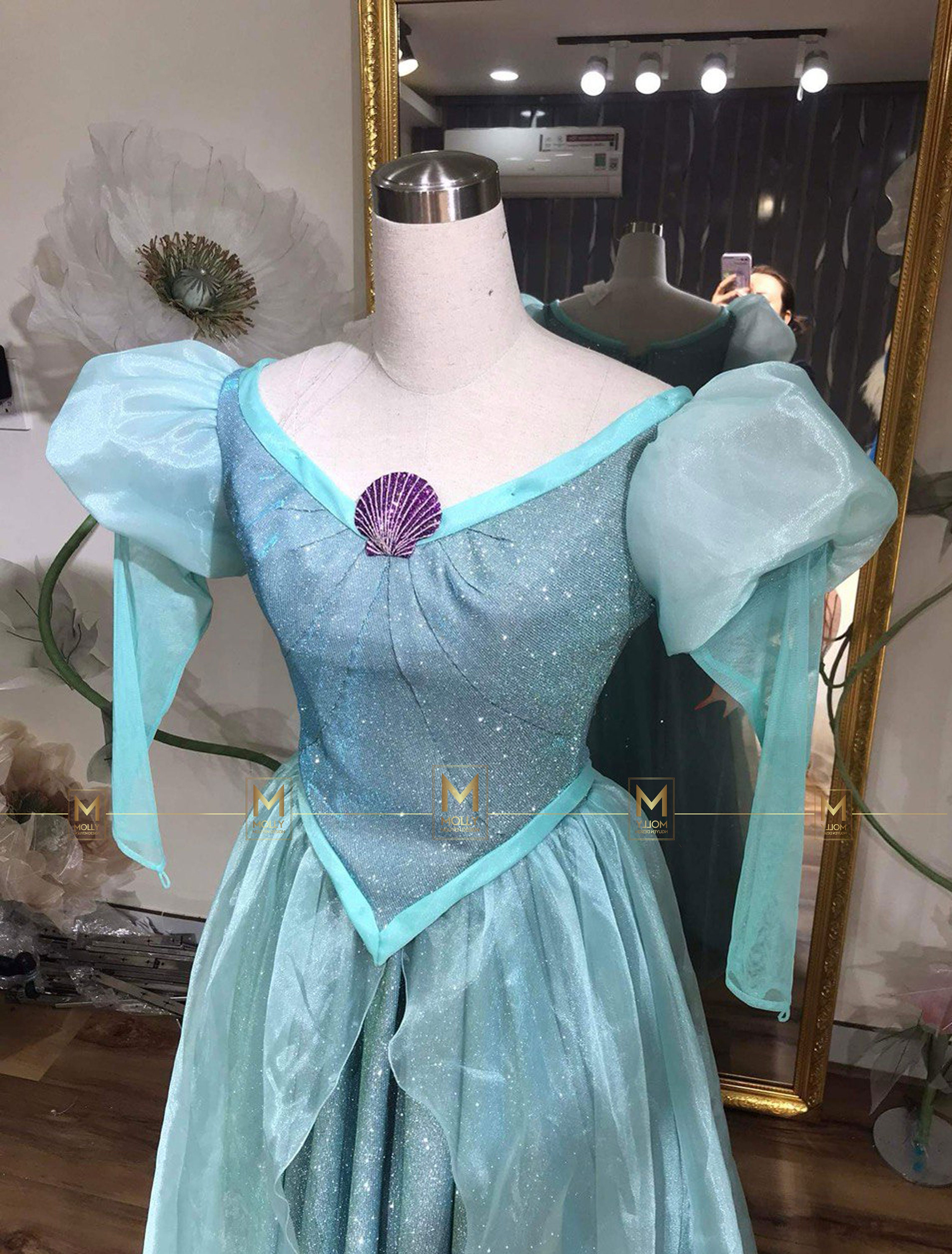 anastasia princess blue dress Princess Anastasia Cosplay Dress Anastasia Costume adult – Mermaidcosplay main image 1