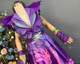 The Mal Dragon Dress Hand-painting High-quality - Costume Cosplay - Etsy The Mal Dragon Dress Hand-painting High-quality - Costume Cosplay - Etsy