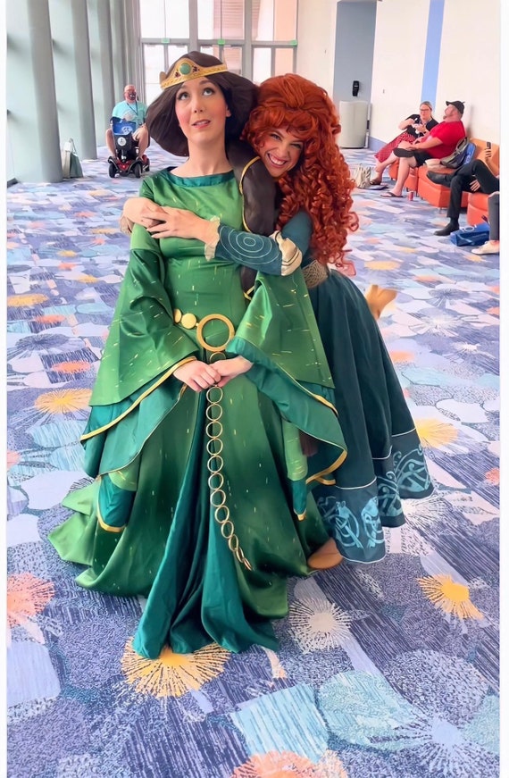 Disfraz de adulto Reina Elinor Disfraz Cosplay Verde Escoces Reina Elinor Valiente Disfraz Escoces Inspirado en Disney Etsy Mexico
