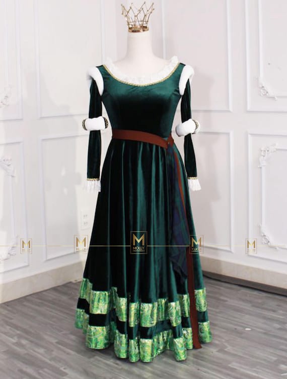 Merida Adult Dress, Merida Costume Adult Inspired, Merida Princess Cosplay, Merida Brave Cosplay,