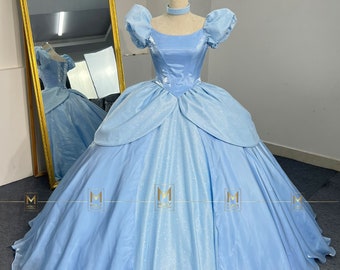 Blue Cinderella Dress, Disney Princess Inspired, Princess Cosplay