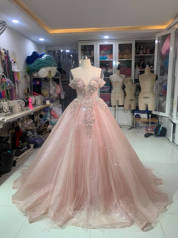 Amazon.com: ZHengquan Girls Ball Gown Dress Long Tulle Princess Birthday  Party Dress Prom Wedding Baby Pink: Clothing, Shoes & Jewelry