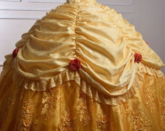 Belle Costume, Beauty and the Beast, Disney Princess costume Dress Inspired, Disney Cosplay Costume, Belle Adult Unique Costume,