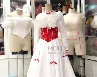 Mary Poppins cosplay-jurk