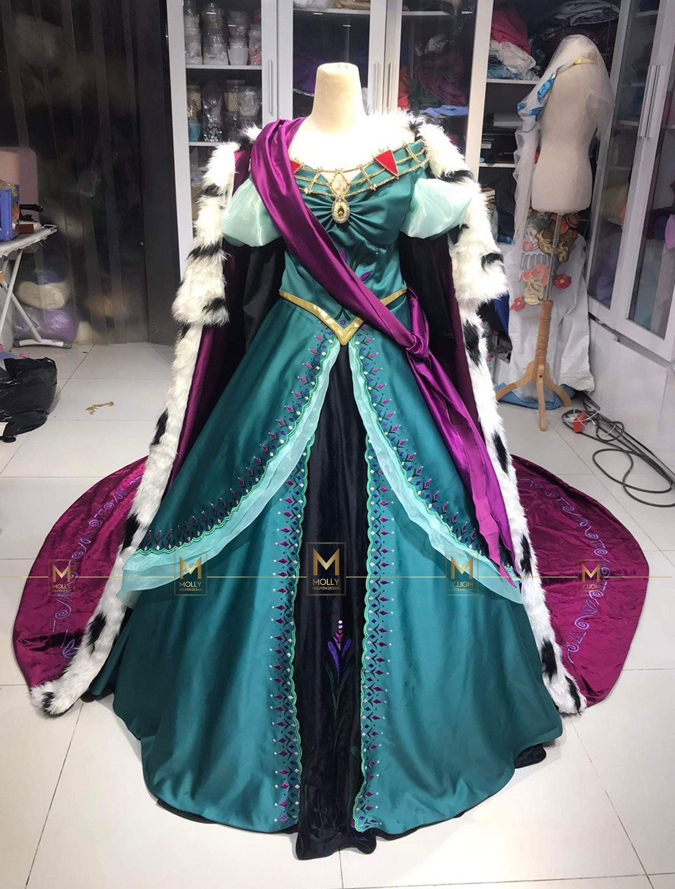 The Elsa Costume Dress From the Design Art of D. Veitinger With Embroidery High-quality - Etsy The Elsa Costume Dress From the Design Art of D. Veitinger With Embroidery High-quality - Etsy