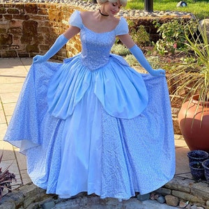 Cinderella Disney Park Inspired, Cinderella Adult Costume Cosplay DRess Ballgown, Cinderella Classic Costume image 7