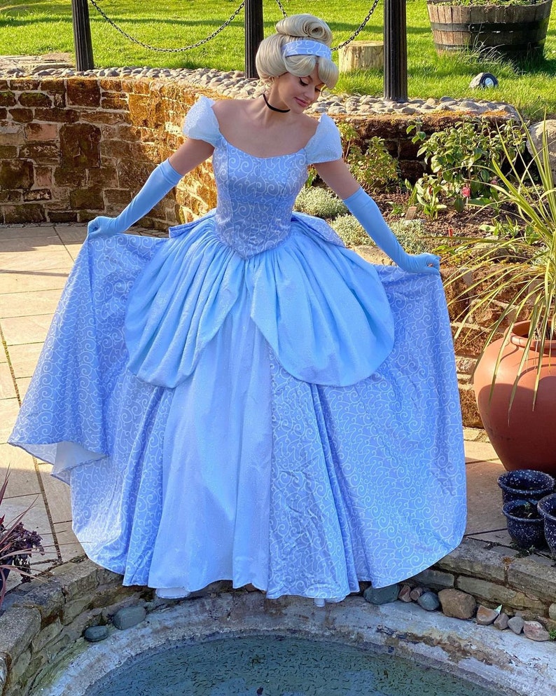 Cinderella Disney Park Inspired, Cinderella Adult Costume Cosplay DRess Ballgown, Cinderella Classic Costume image 7