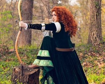 Merida Adult Dress, Merida Costume Adult Inspired, Merida Princess Cosplay, Merida Brave Cosplay,