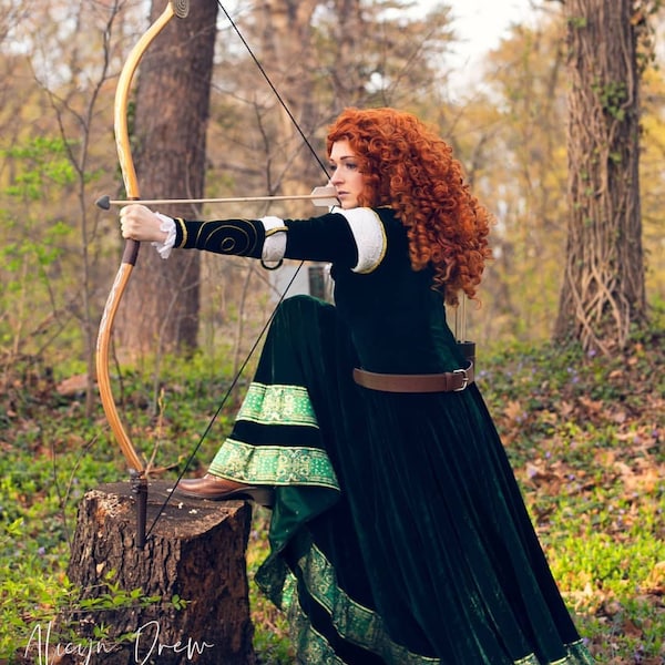 Abito da Merida per adulti, costume da Merida ispirato agli adulti, cosplay della principessa Merida, cosplay di Merida Brave,
