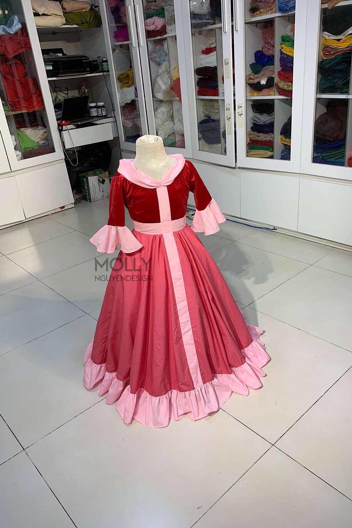 Women Beauty and Beast Movie Dancer Gown Costume Adult Princess Belle Dress