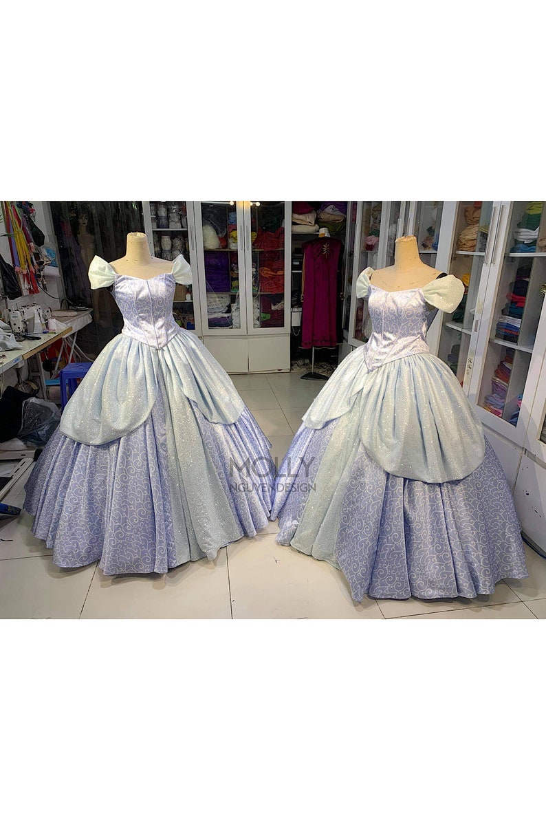 Cinderella Disney Park Inspired, Cinderella Adult Costume Cosplay DRess Ballgown, Cinderella Classic Costume image 5