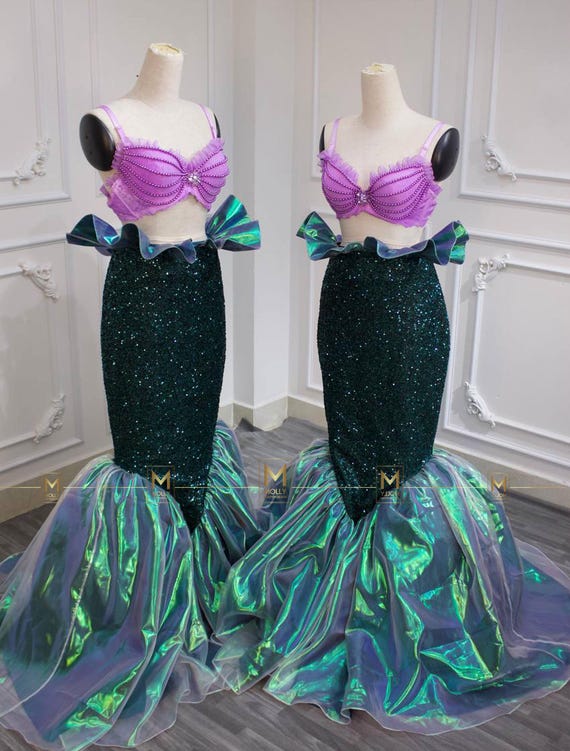 little mermaid dress movie I made Ariel's Gown from the end of The Little Mermaid