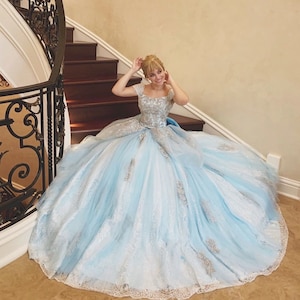 Adult Cinderella costume- Sparkly Cinderella adult - Cinderella Costume - Disney Princess