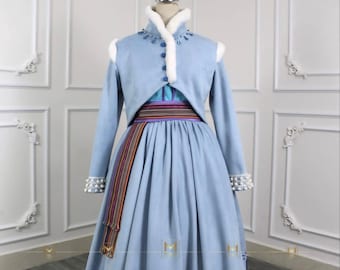 The Frozen Adventure Anna Dress Embroidery - Cosplay Costume - Dress Cosplay