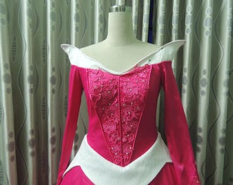 Pink Aurora Costume Inspired - Cosplay Disney Inspied Costume, Sleeping Beauty Adult,