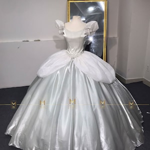 Cinderella Dress in White - Disney Princess Inspired, Cinderella Sliver ...