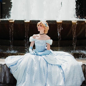 Cinderella Disney Park Inspired, Cinderella Adult Costume Cosplay DRess Ballgown, Cinderella Classic Costume image 2