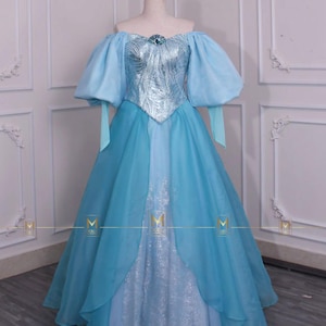 The Little Mermaid Inspired Blue Gown Cosplay - Cosplay Princess