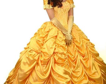 Belle Costume Inspired, Princess Disney, Belle dress adult, Belle yellow dress adult, Belle Classic Ballgown dress