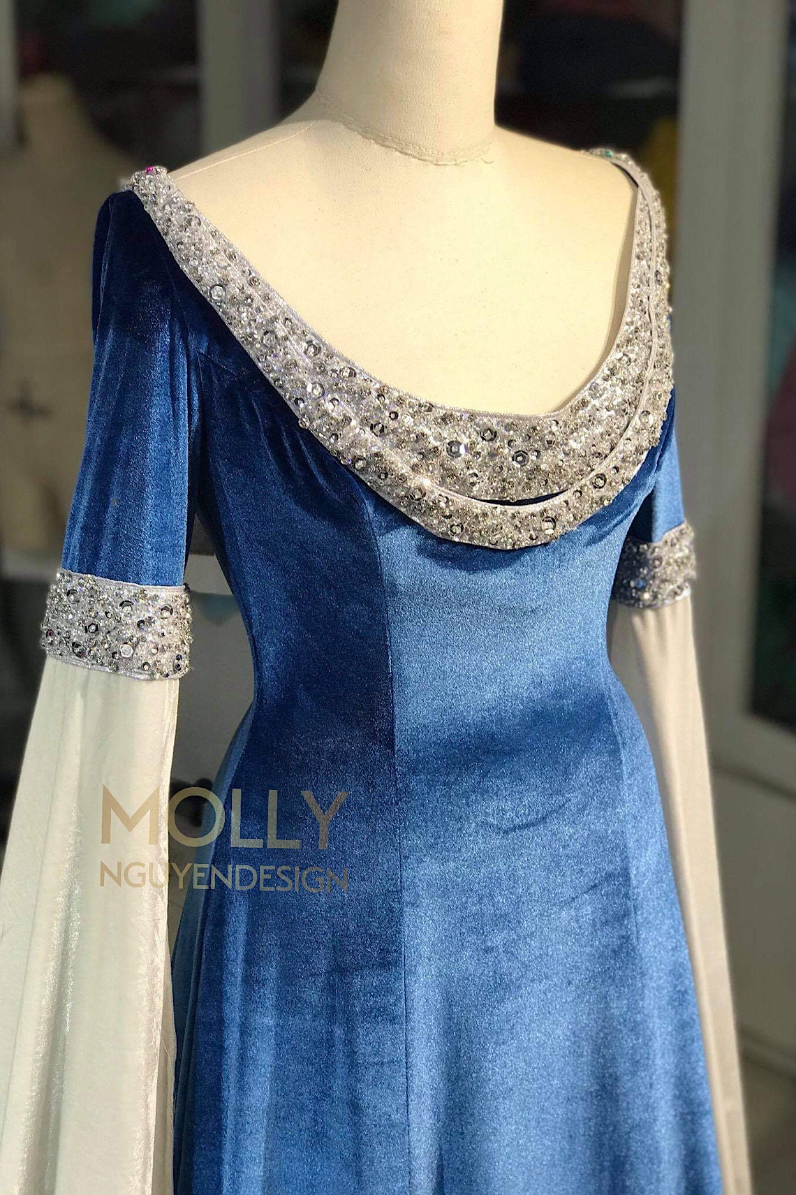 arwen blue velvet dress Velvet Arwen Dress