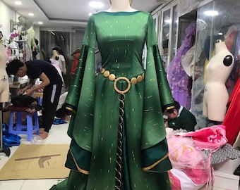 Queen Elinor adult costume, Costume Cosplay Green Scottish, Queen Elinor Brave, Scottish Costume, Disney Inspired