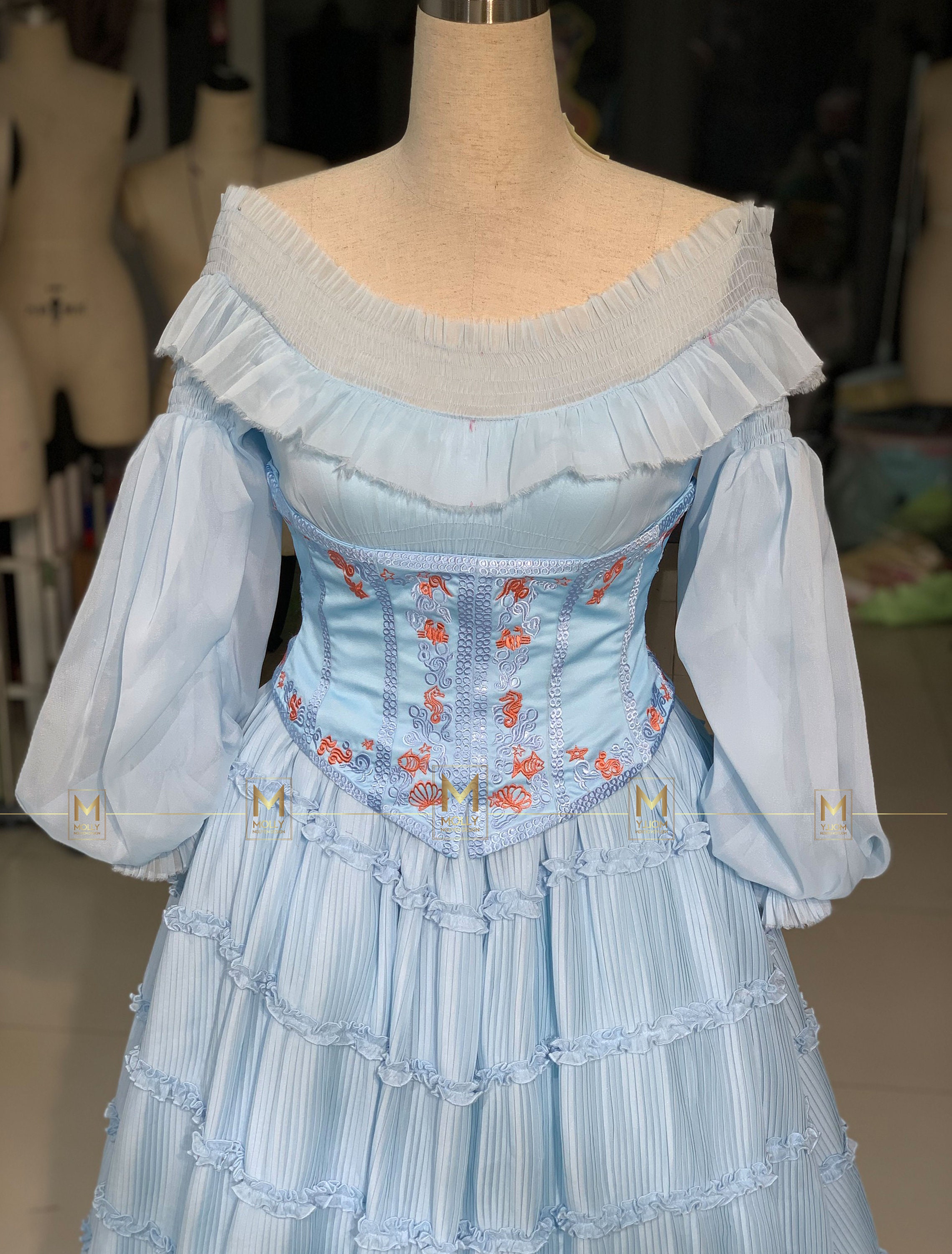 アリエル コスプレ衣装 2023年 実写版 リトル・マーメイド アリエル コスプレ衣装