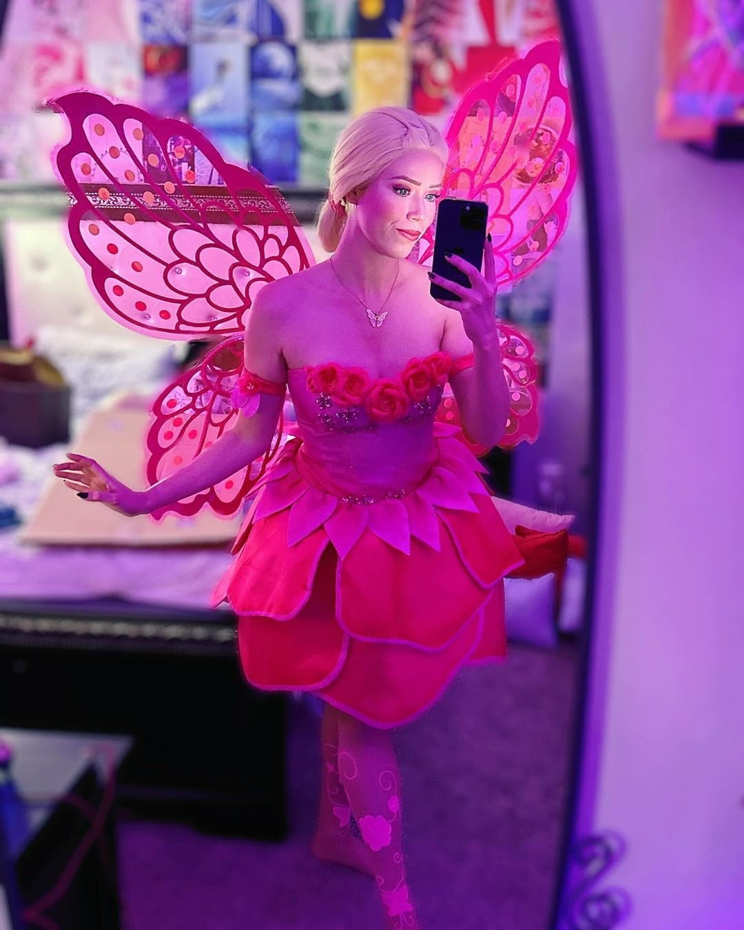 Cosplay inspired Costume Dress Fairytopia Elina Magic of the Rainbow Pink Dress Cosplay Etsy Australia