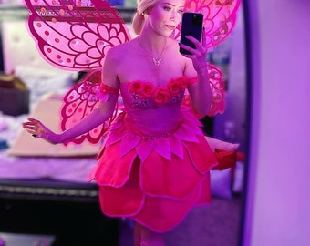 Cosplay-Inspired Costume Dress Fairytopia Elina Magic of the Rainbow - Pink dress cosplay
