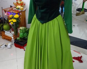 Library Belle Costume Inspired - Green Belle Dress - Beauty and the Beast -  Etsy