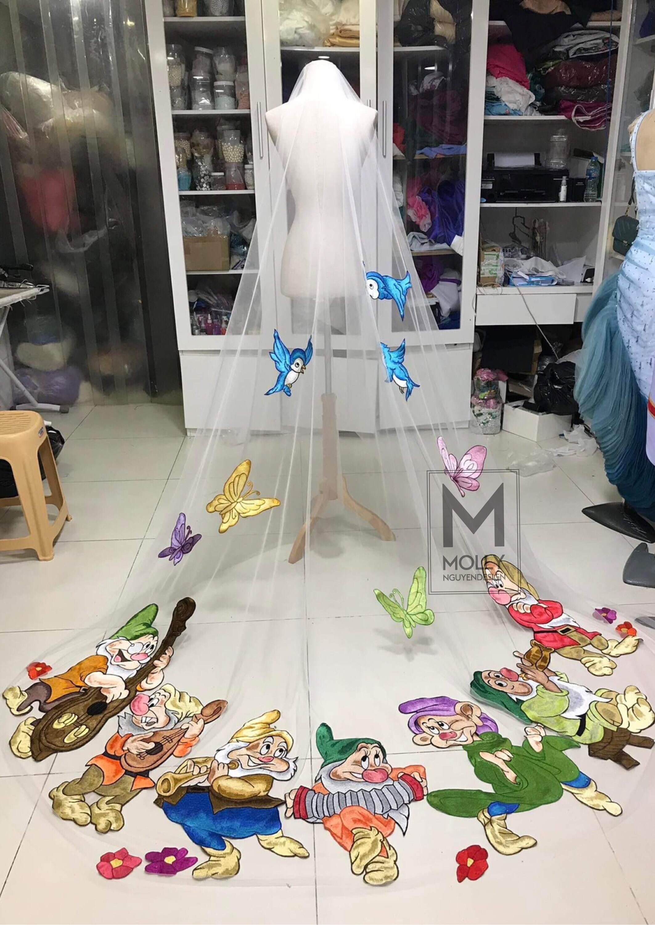 Embroideries Veil Disney Inspired, Snow White veil,  Snow White Wedding veils