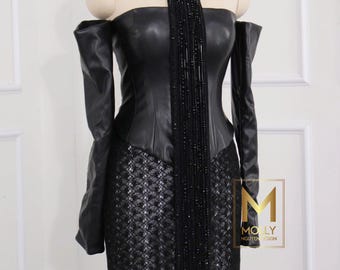 black strapless a line dress A-line Black Tulle Strapless Long Evening Prom Dresses, Custom Sweet Heart  prom Dress, MR8591