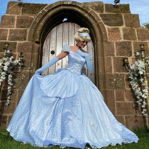 Cinderella Disney Park Inspired, Cinderella Adult Costume Cosplay DRess Ballgown, Cinderella Classic Costume image 6