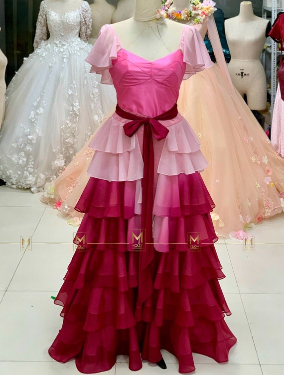 Abito Hermione Hermione Granger Yule Ball Cosplay Abito rosa per donna  Abito rosa -  Italia