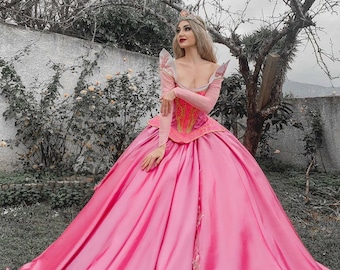 Pink Aurora Princess Adult costume Inspired, Disney Cosplay, Disney Inspired, Sleeping Beauty Costume Pink Color