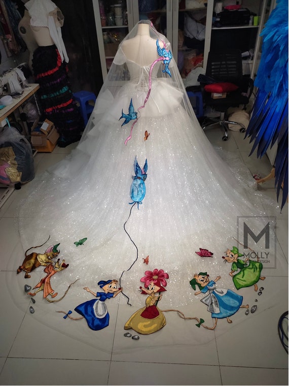 Embroideries Veil, Bridal Veil, Cinderella Wedding Veil, Cinderella veil, Wedding Veil, Disney Inspired Veil,