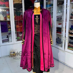 Anna Travel Frozen 2 Costume Cosplay, Anna 2 Embroideries, Disney Princess Inspired,