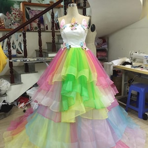 Unicorn ballgown - Disney costume - Unicorn - Dress color