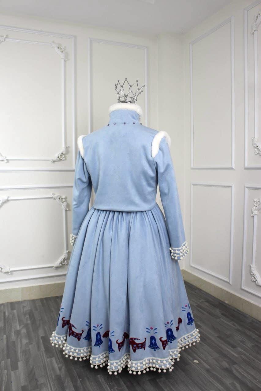 anna christmas dress The Frozen Adventure Anna Dress Embroidery - Cosplay Costume
