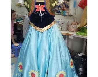 Anna Frozen Fever - Embroideries Anna Adult Costume - Anna Frozen - Frozen Fever - Disney Princess inspired