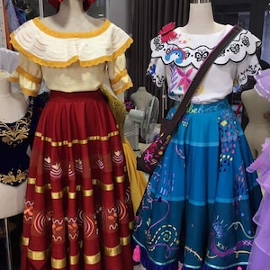 Embroideries Dolores Costume, Encanto Dress Dolores, Cosplay Costume Dolores, Dolores Madrigal Encanto