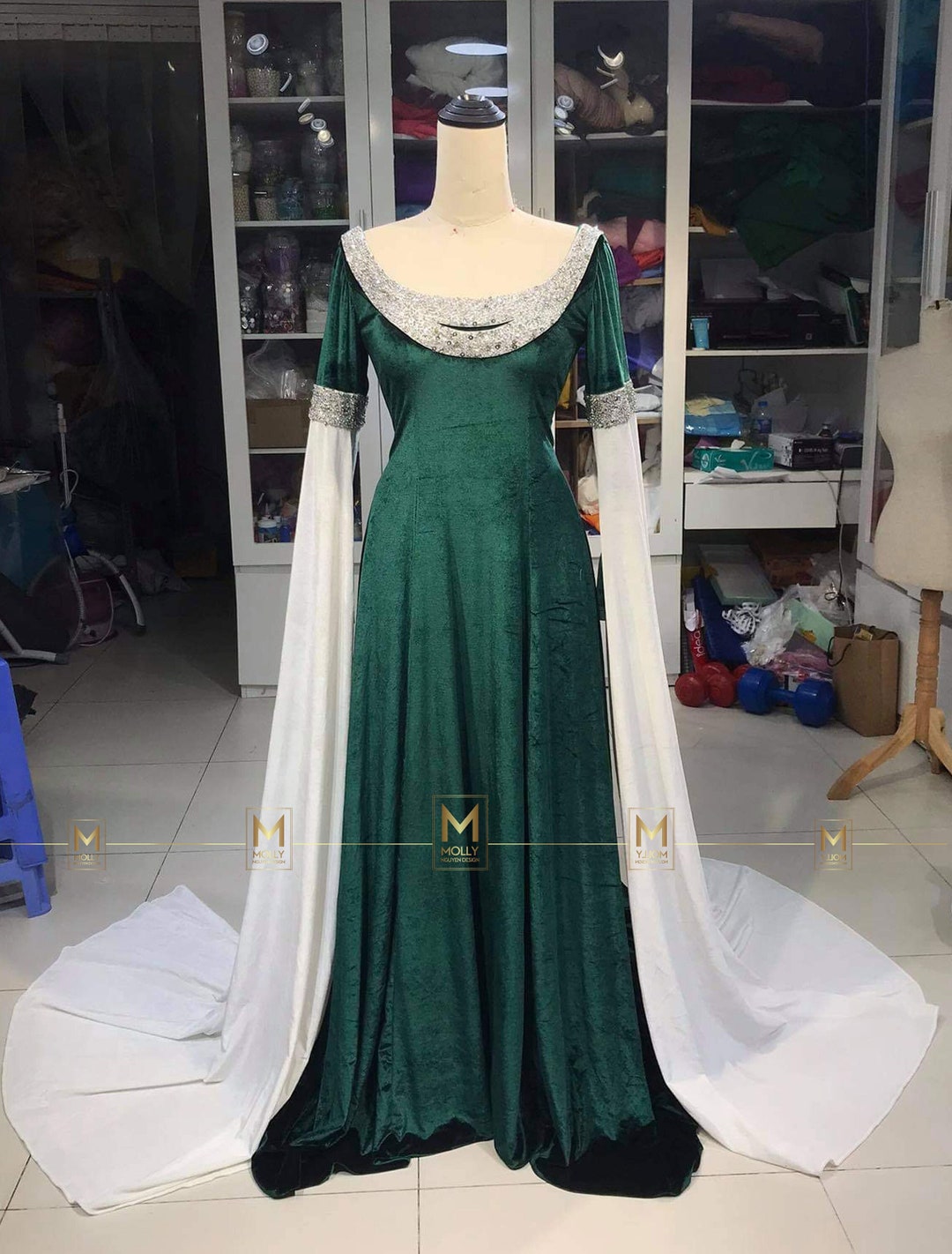 Arwen Green Dress Arwen Green Cosplay Arwen Cosplay Outfit