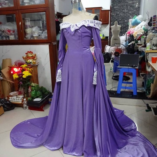 Costume inspired from Guinevere’s- Cosplay Costume - Lillac Wedding dress