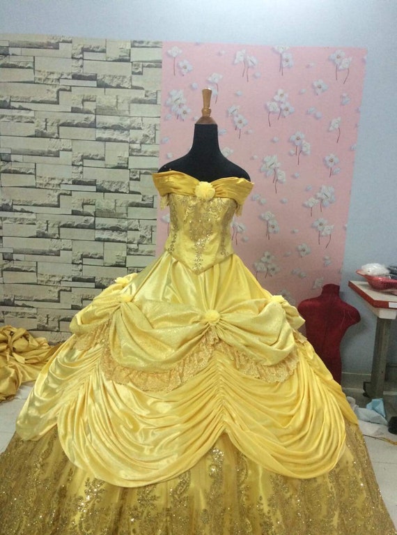 Sparkly Belle Costume Beauty And The Beast Disney Princess Etsy Uk