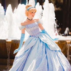 Cinderella Disney Park Inspired, Cinderella Adult Costume Cosplay DRess Ballgown, Cinderella Classic Costume